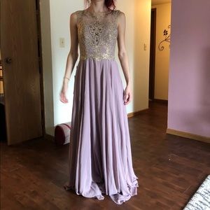 Purple and opal dress